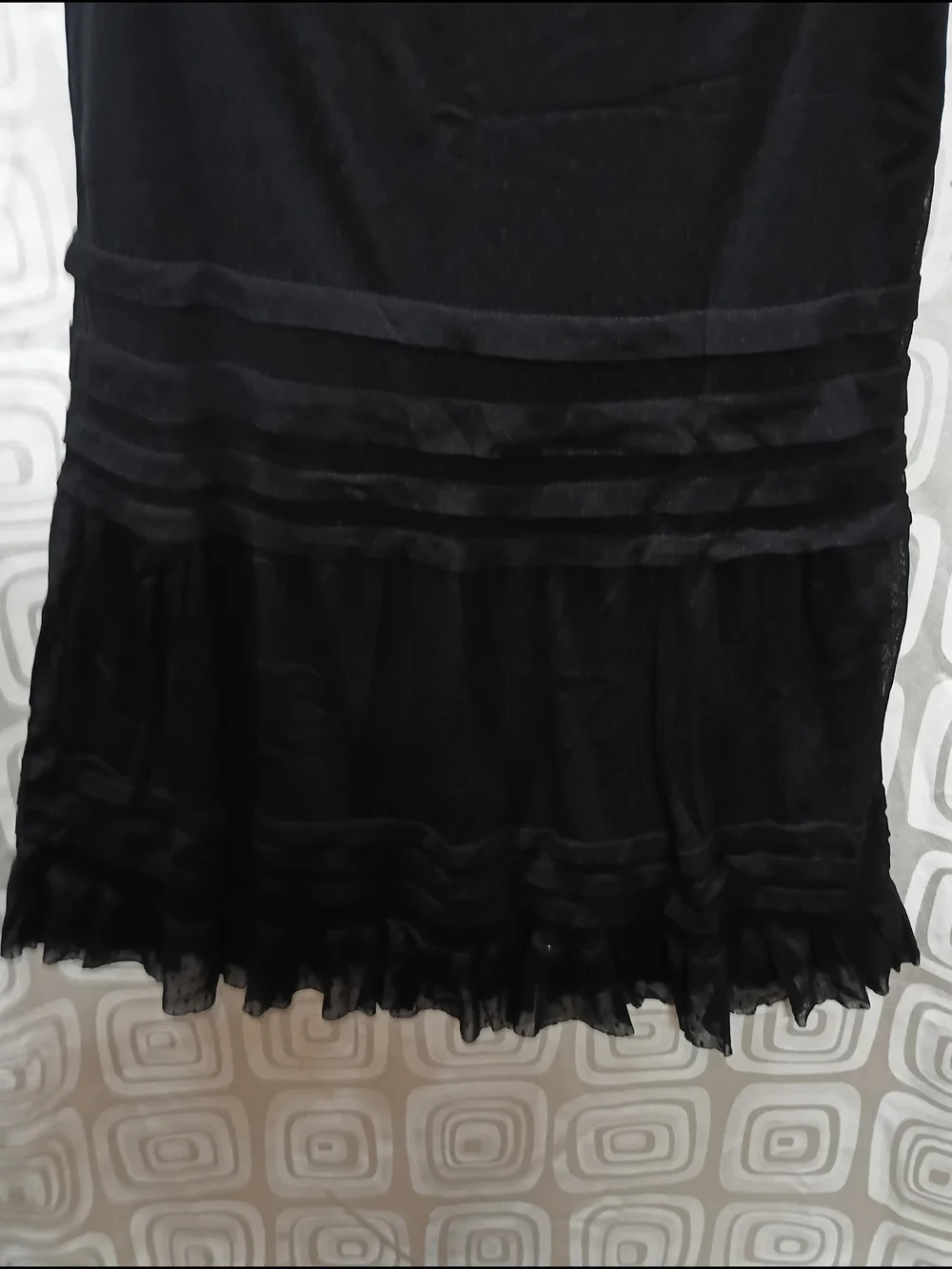 Worthington Black Tiered A-Line Skirt
